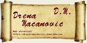 Drena Macanović vizit kartica